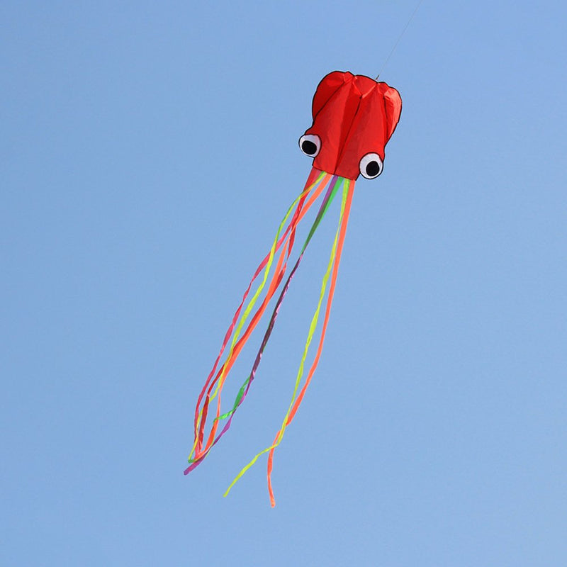 Hengda Kite Software Octopus Flyer Kite with Long Colorful Tail for Kids, 31-Inch Wide x 157-Inch Long, Large, Red - BeesActive Australia