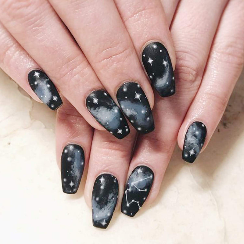 5 Sheets Nail Art Stickers for Kids and Girl, Self adhesive DIY Vast Starry Sky Spaceship Moon Nail Decals Nail Art Supplies, Nail Art Stickers for Nails Design Manicure Tips Decorations - BeesActive Australia