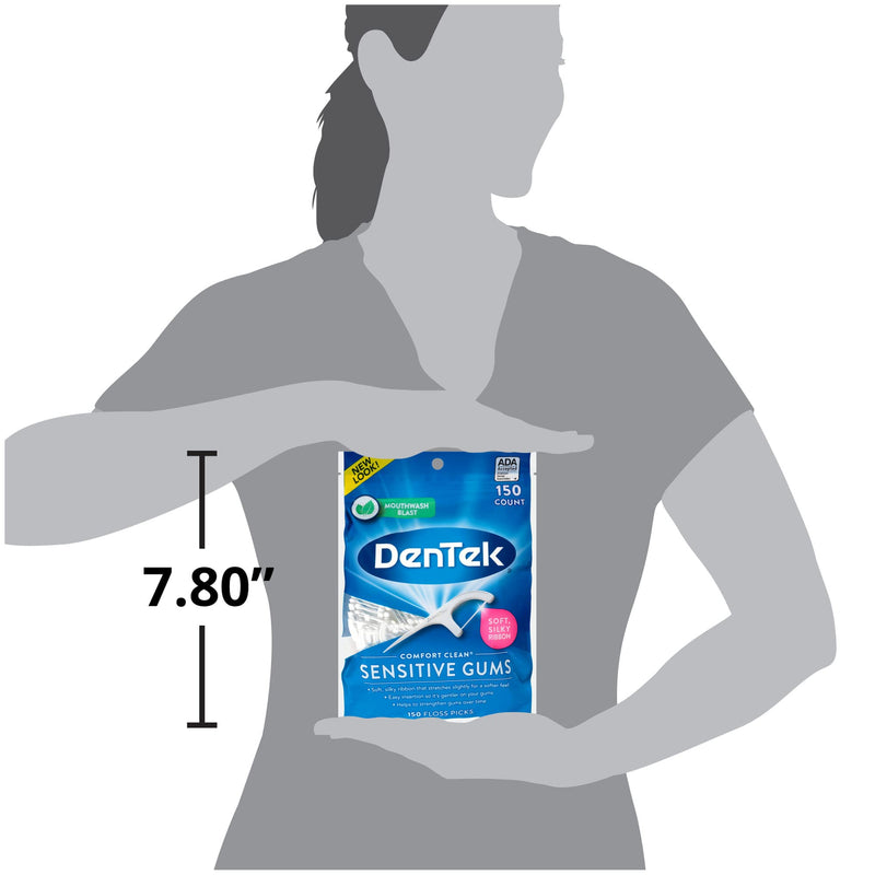 DenTek Comfort Clean Floss Picks | Silky Comfort Floss | 150 Count | 3 Pack | Packaging May Vary 150 Count (Pack of 3) - BeesActive Australia
