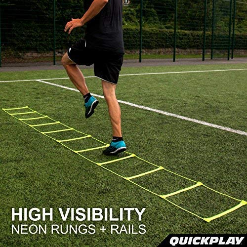 QuickPlay PRO No Tangle Agility Ladder with Quick Lock Adjustable Flat Rungs + Carry Bag (11-Rung) Multi-Sport Speed Ladder/Training Ladder - BeesActive Australia