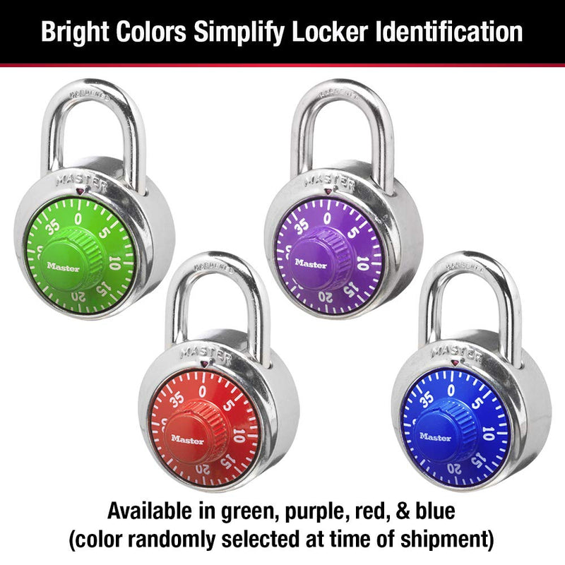 Master Lock 1505D Locker Lock Combination Padlock, 1 Pack, Assorted Colors - BeesActive Australia