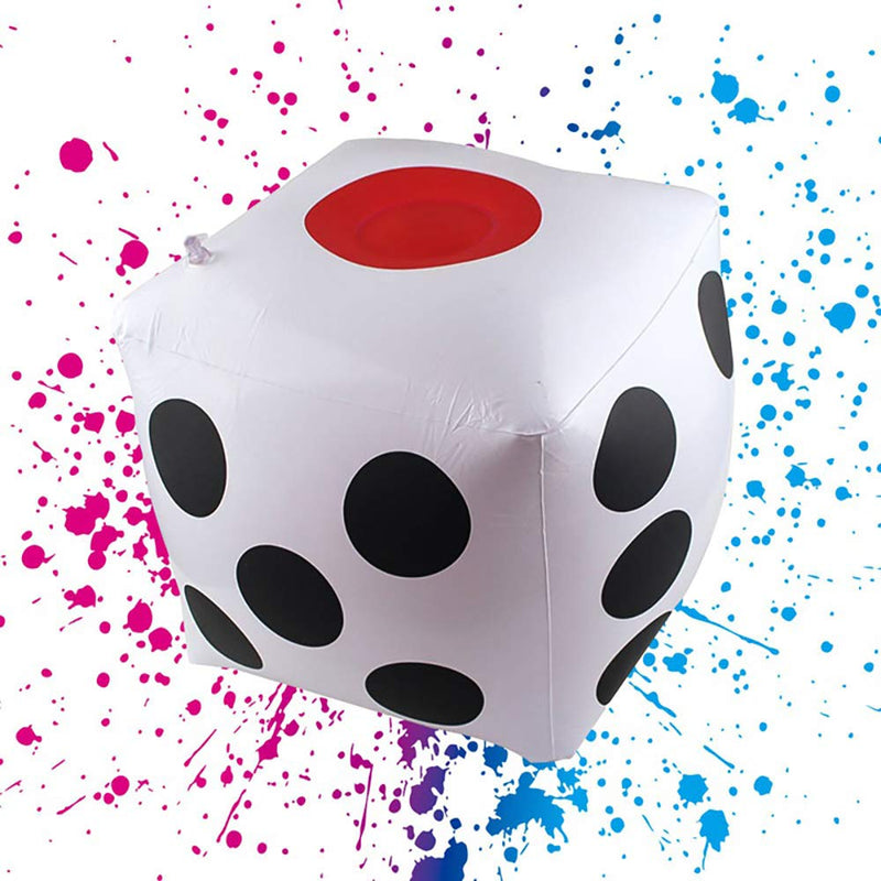 13" Jumbo Inflatable Dice, 2pack Outdoor Fun Giant Inflatable Dice Set and 12mm 10pcs Dice for Indoor and Outdoor Broad Game, Ludo and Pool Party - BeesActive Australia