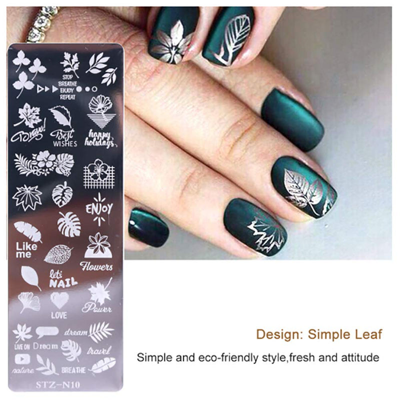 WOKOTO 6Pcs Nail Art Stamping Plates Set Cute Cartoon Nail Image Stamping Plate Manicure Template Nail Art Tools - BeesActive Australia