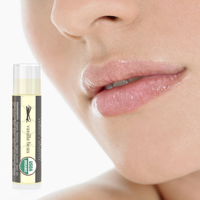 Organic Lip Balm Honey Vanilla - (4 Pack) of Natural Lip Balm, Lip Moisturizer, Lip Treatment for Dry Lips, Lip Care Gifts for Women or Men, Lip Repair, Organic Chapstick - BeesActive Australia
