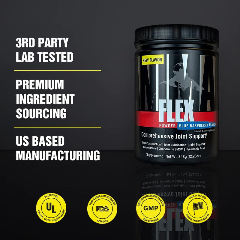 Animal Flex Powder � All-In-One Complete Joint Support Supplement�Contains Collagen, Turmeric Root, Curcumin, Glucosamine & Chondroitin � Helps Repair & Restore Joints � Blue Raspb. Flavour, 30 Scoops Blue Raspberry Flavour - BeesActive Australia
