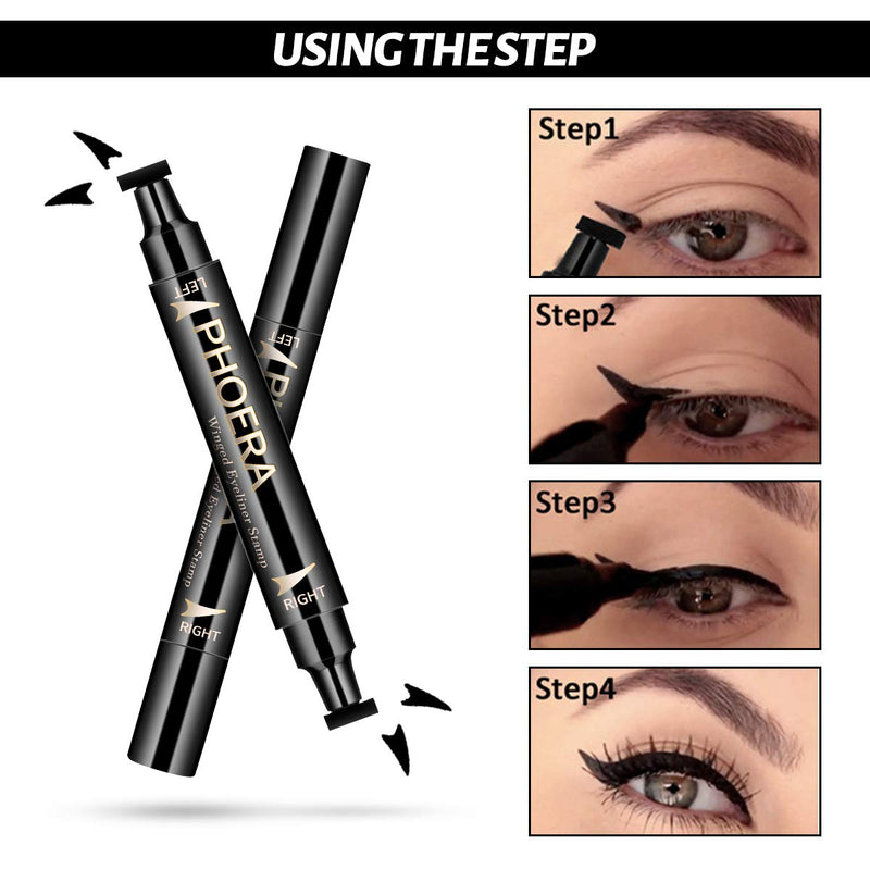 PHOERA Eyeliner Stamp Wingliner -Anglicolor black eyeliner- liquid eyeliner for Women Black Eyeliner Pen Winged Eyeliner Pencil,Easy to use,Long Lasting,Smudge-proof, No Dipping (Eyeliner Stamp) 1 Count (Pack of 1) - BeesActive Australia