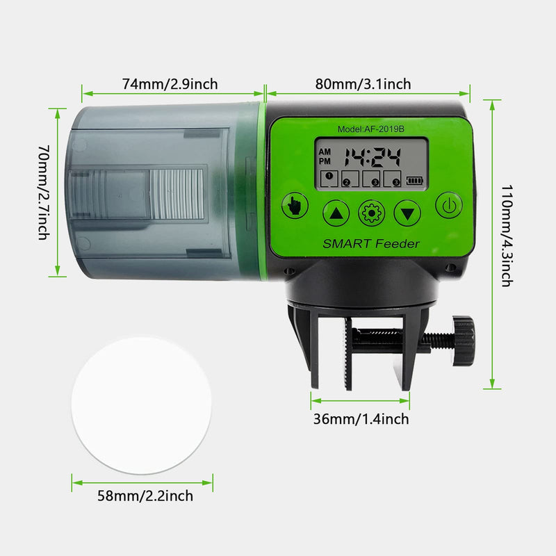 Smart Aquarium Mini Automatic Fish Feeder Vacation Auto Fish Tank Feeders with Timer Pet Feeding Dispenser LCD Fish Feeder Tool - BeesActive Australia
