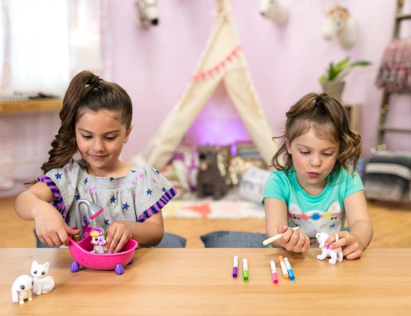 CRAYOLA Washimals Pets - Bathtub Playset | Colour Your Own Washimal Pets Again and Again | Includes 6 Washable Markers | Ideal for Kids Aged 3+ - BeesActive Australia