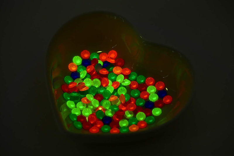 ArtCentury 1000pcs Luminous Nail Crystals Rhinestones Round Beads Flatback Glass Charms Gems Stones with 7 Sizes（SS6-30）Diamonds for Nails Decoration Clothes Phone Case -Mixed color neon luminous Mixed color neon luminous - BeesActive Australia