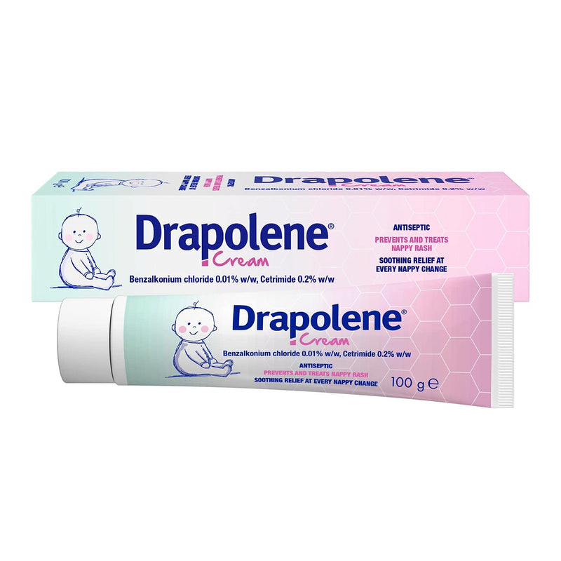 Drapolene Antiseptic Cream for Effective Relief from Nappy Rash by UDG LTD OTC EDI, 100 g - BeesActive Australia