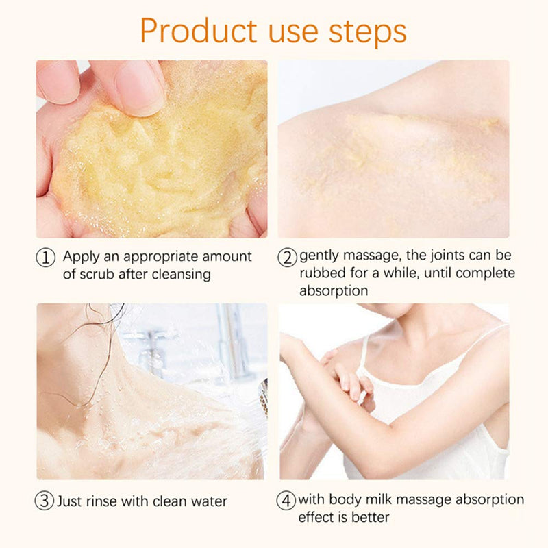 DAGEDA Body Scrub,Turmeric And Natural Salt Body Scrubs With Natural Exfoliating Moisturizing Nourishing Salt Scrub To Exfoliate Body Skin,Deep Cleansing Smooth Face&Foot Skin Care Exfoliator Gift 7.8 Ounce (Pack of 1) - BeesActive Australia