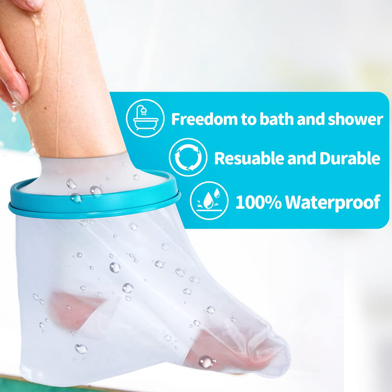 Foot Shower Protector, Cast Cover Foot for Shower, Foot Protector for Feet, Waterproof Plaster Foot Protector for Toe, Leg Cast Cover for Shower Ankle Wound, Burns, Reusable Cast Bag Leg Keep Foot Dry - BeesActive Australia