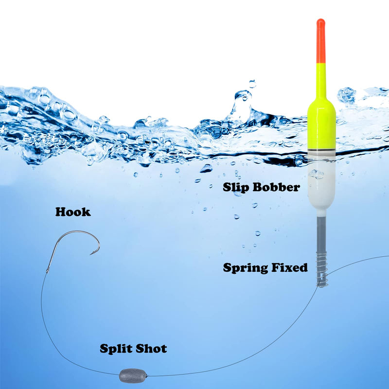Gourami Fishing Floats and Bobbers Corks Strike Indicators Spring Bobbers Slip Bobbers for Balsa Crappie Panfish Walleyes Wood Slide Floats（4/8pcs） - BeesActive Australia