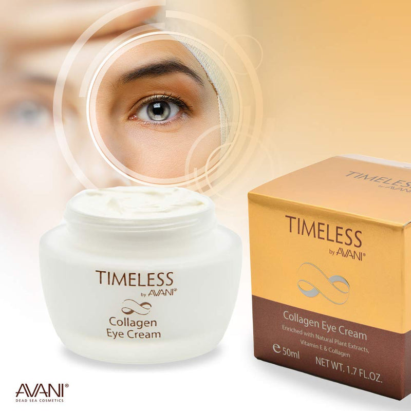 Timeless by AVANI Collagen Eye Cream | Enriched with Natural Plant Extracts, Vitamin E, & Collagen | Reduces Appearance of Fine Lines, Wrinkles, & Puffiness - 1.7 fl. oz. - BeesActive Australia