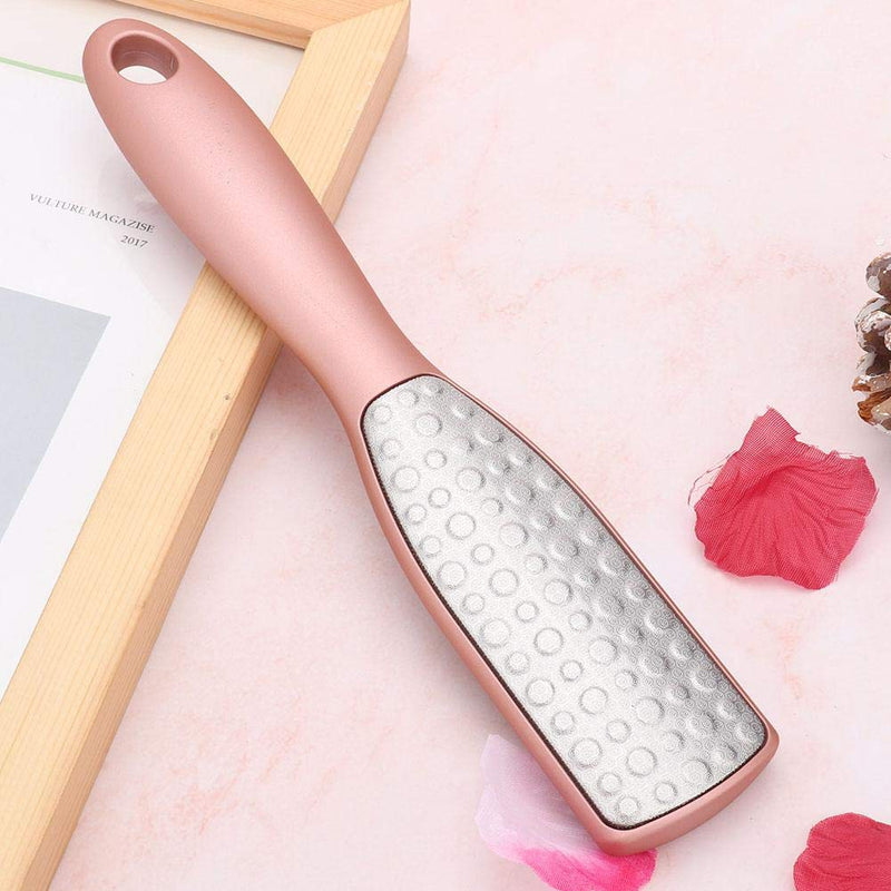 Foot Rasp, Stainless Steel Double Sided Foot File Foot Horny Remover Feet Scrubber Suitable for Female Male Removing Hard Cracked Skin(Rose gold) Rose gold - BeesActive Australia