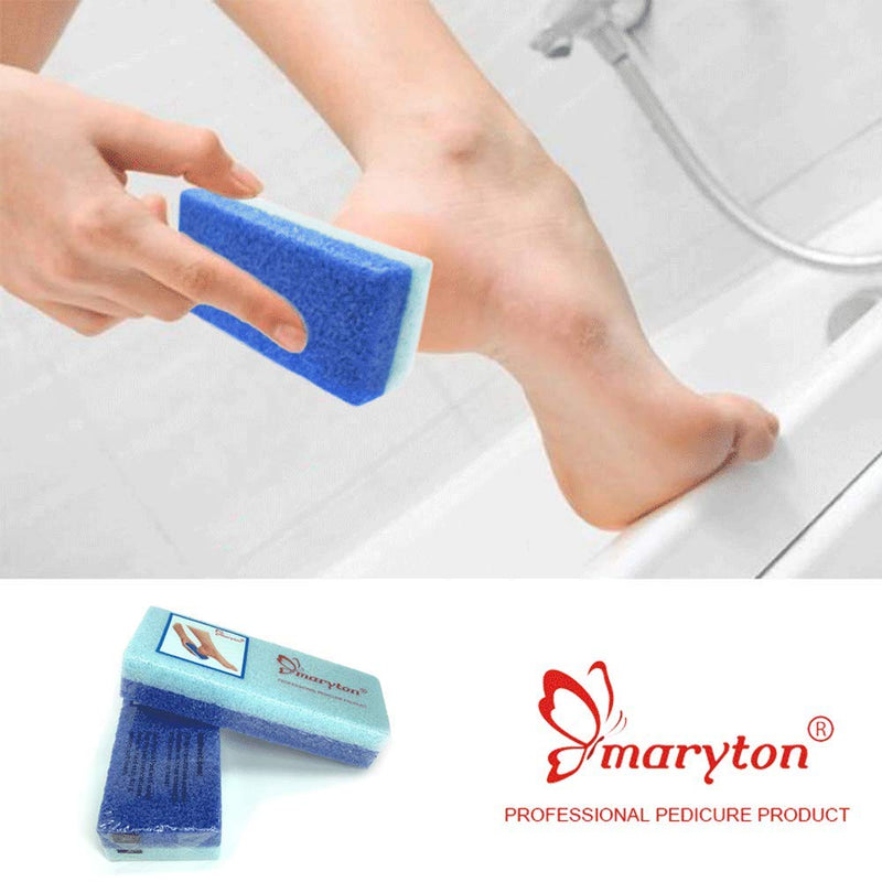 Maryton Foot Exfoliator File Scrubber Sponge Pedicure Tool Callus Remover, Pedi Gifts for Men Women, 2pcs - BeesActive Australia