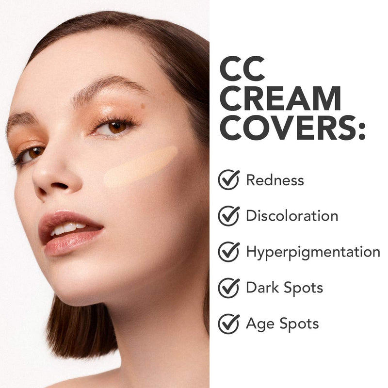 Dermablend Continuous Correction Tone-Evening CC Cream Foundation SPF 50+, Full Coverage Foundation Makeup & Color Corrector, Oil-Free 20N, Fair to Light Skin Tones - BeesActive Australia