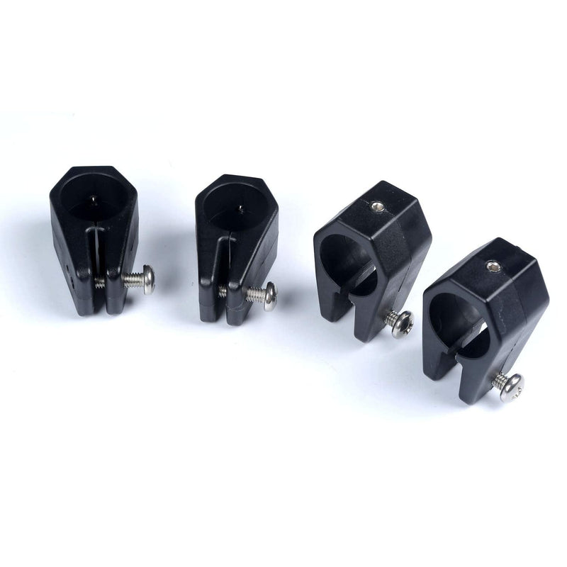 MX 1" Bimini Top Fittings Black Nylon Jaw Slide Hinged 4PCS - BeesActive Australia