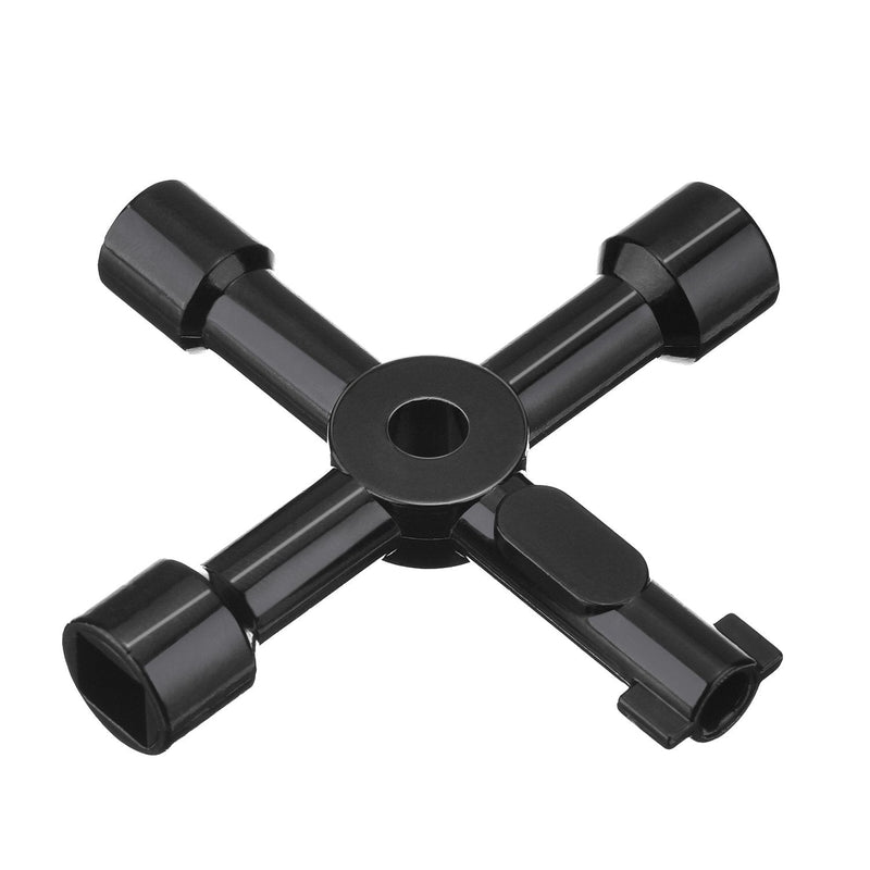 Shappy 2 Pack Electric Cabinet Keys Gas Meter Keys Utility 4-Way Keys for Multi-application (Black) Black - BeesActive Australia