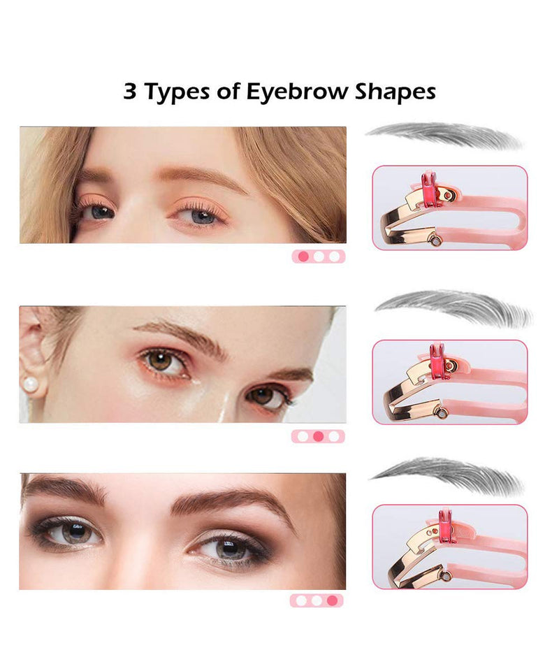 Emirde Adjustable eyebrow shaper stencil Makeup Model Template Reusable Tool for women Eyebrow Shaping Kit (Pink Sliver) Pink - BeesActive Australia