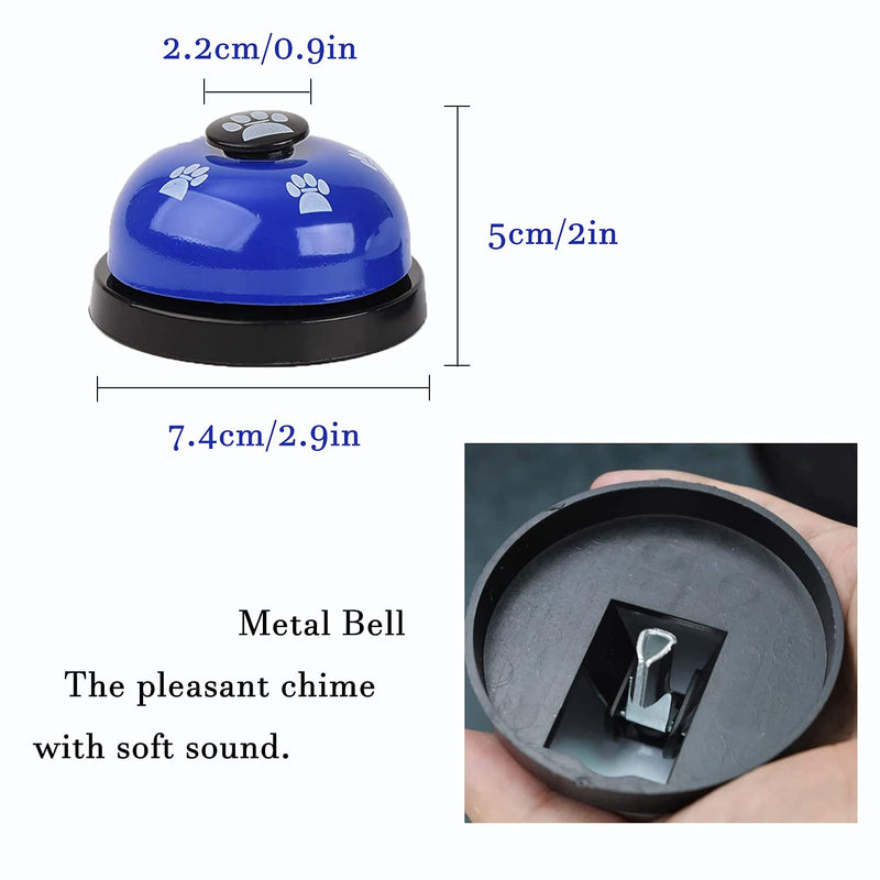 Joofanda Pets Training Bell 2 Pack Potty Training Bell Chromed Polished Stainless Steel with 2 Free Non-Slip Silicone Pad for Dog Bell, Service Bell, Desk Call - BeesActive Australia