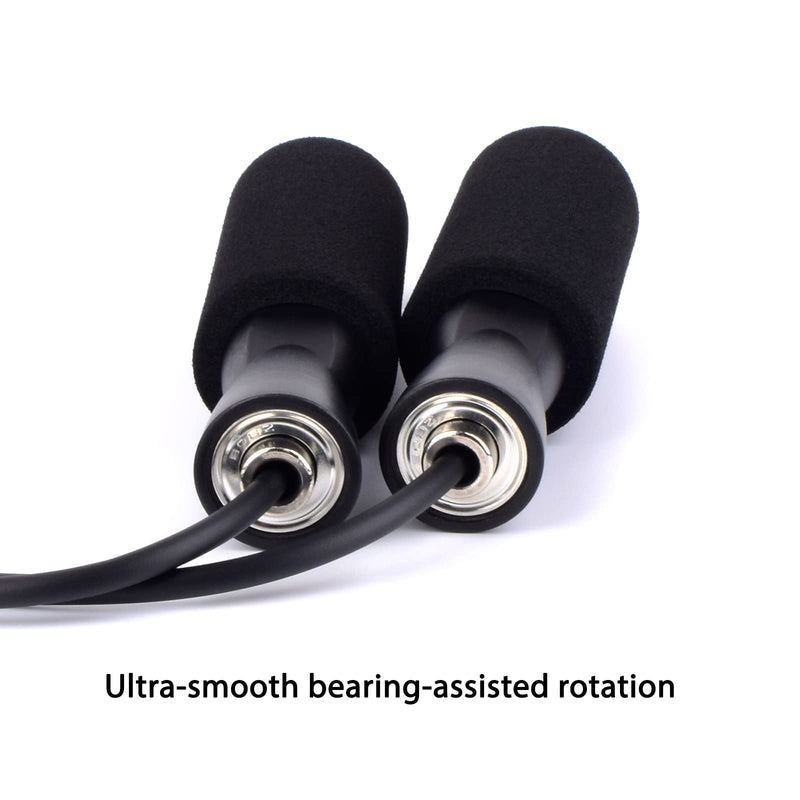 Jump Rope Adjustable Durable for Fitness Workout Exercise Black - BeesActive Australia