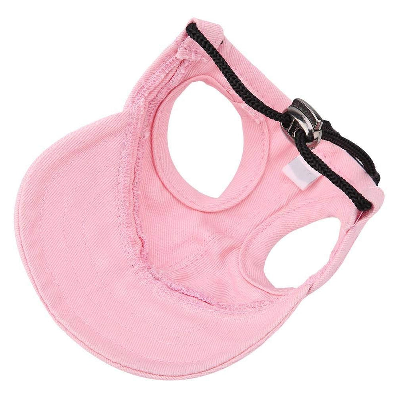 Fditt Pet Dog Cat Baseball Outdoor Cap Sunbonnet Adjustable Stripe Summer Travel Sport Hat (Pink L) - BeesActive Australia