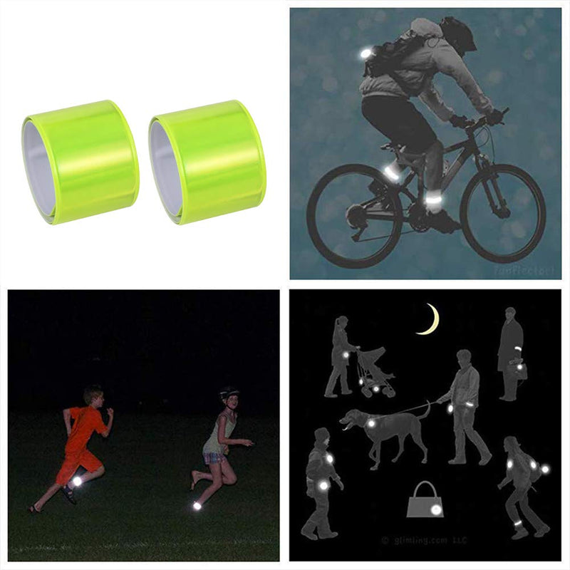 HEQUSigns 20 Pcs Reflector Snap Bands Fluorescent Slap Armbands Reflector Strips High Visibility Slap Safety Bands for Children Adults Boys and Girls When Cycling Running Jogging - BeesActive Australia