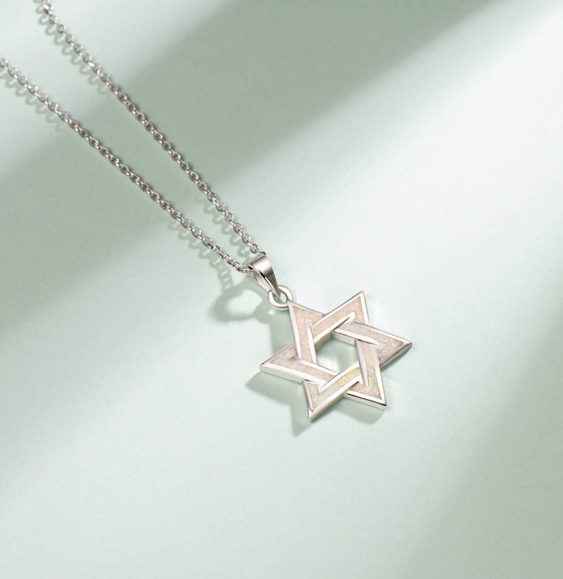 FANCIME Sterling Silver Created Fire Opal Star Necklace/Dangle Earrings/Bracelet Charm Danity October Birthstone Fine Jewelry for Women - BeesActive Australia