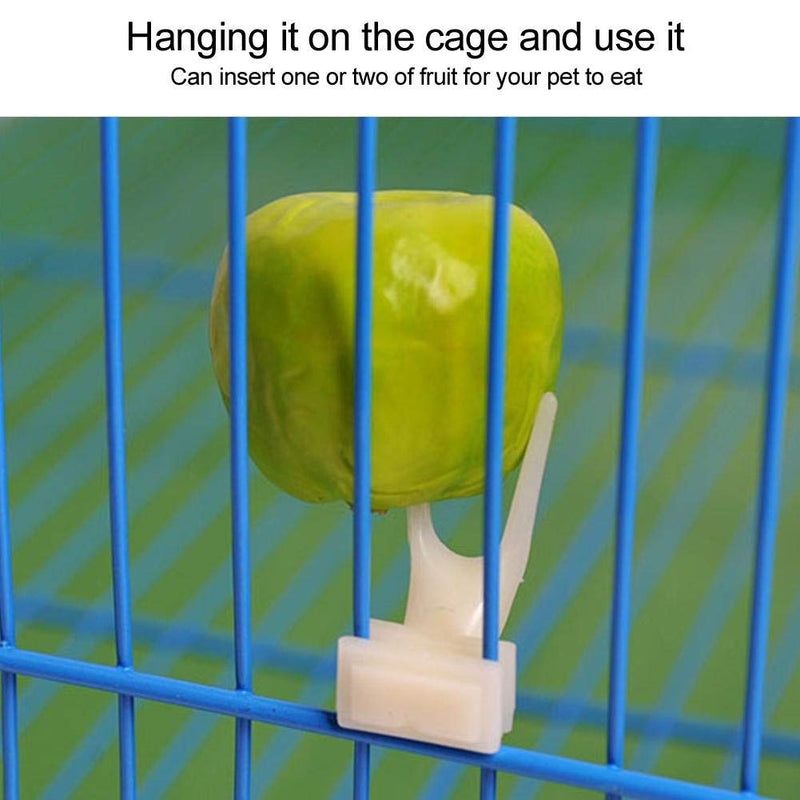 Bird Fruit Fork, 50PCS Plastic Birdcage Fruit Holder Parrot Feeding Fork Birds Food Feeder Tool Accessory for Parrots Hamster Bird Fruit Fork - BeesActive Australia