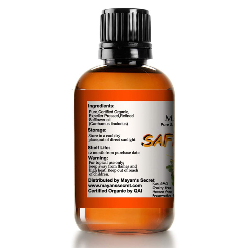 USDA Certified Organic Safflower Seed Oil High in Vitamin E and omega-6 fatty acids for anti-aging skin - BeesActive Australia