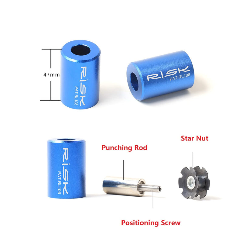 COONIUM Bike Star Nut Setting Tool, Bicycle Fork Setter Installer with Free 1 Star Nut and 1 Spare Positioning Screw for 1 1/8 inch Tube - BeesActive Australia