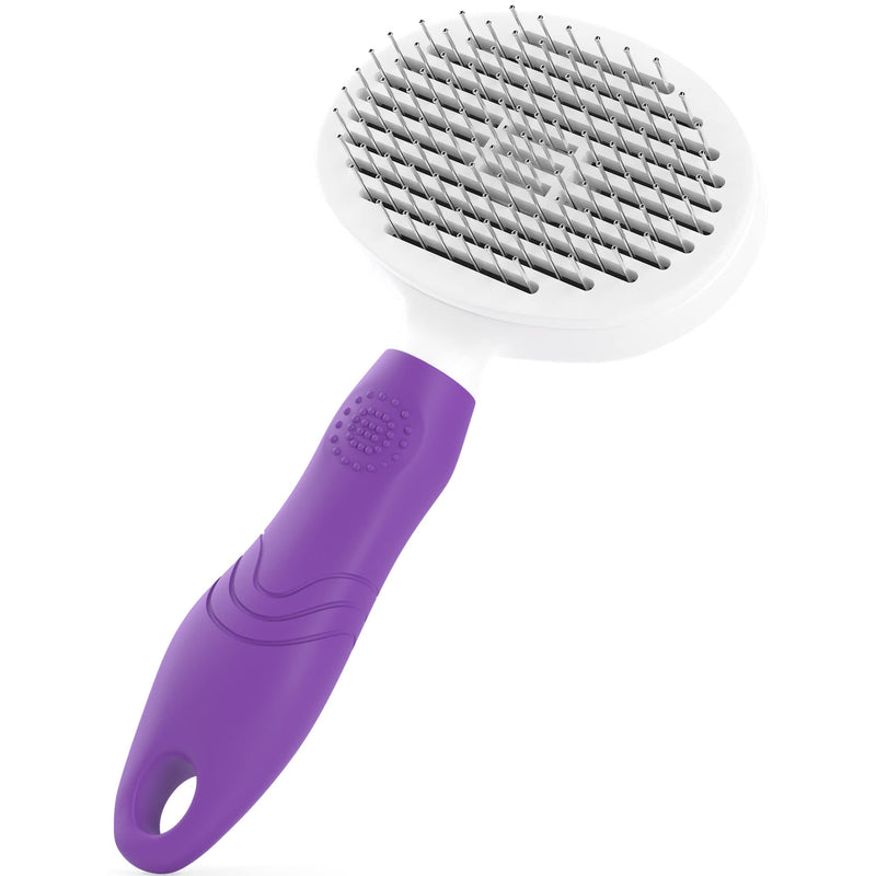 Poodlie Self Cleaning Pet Brush - Dog Brush for Shedding - Slicker Brush for Dogs - Cat Brushes for Indoor Cats - Dog Comb for Long Haired & Short Haired Dogs - Puppy Cat Grooming Undercoat Deshedding - BeesActive Australia