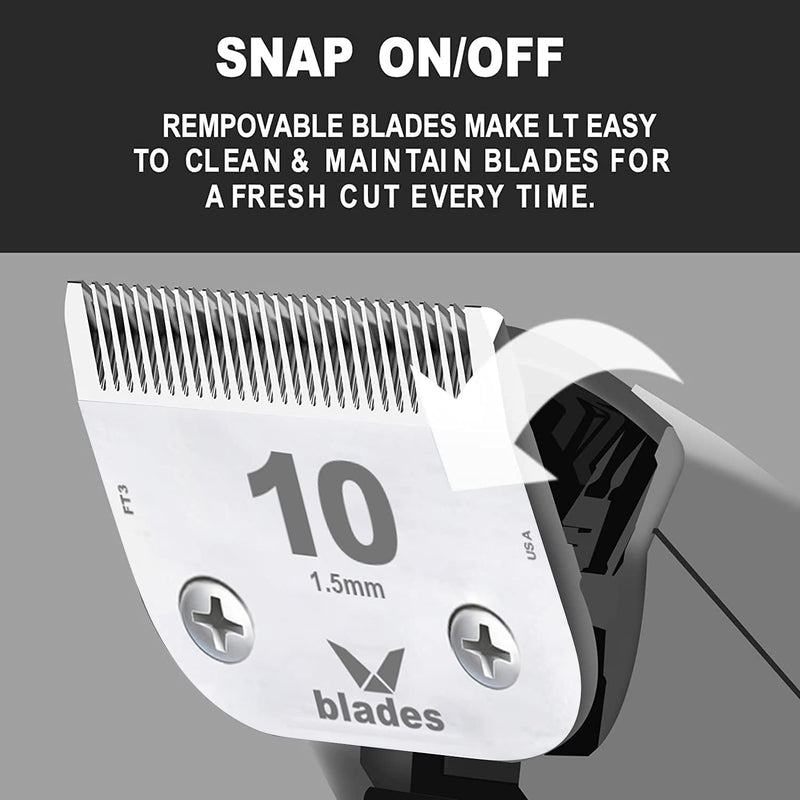 Ceramic 10 Blade Dog Grooming Detachable Compatible with Andis Hair Clippers - BeesActive Australia