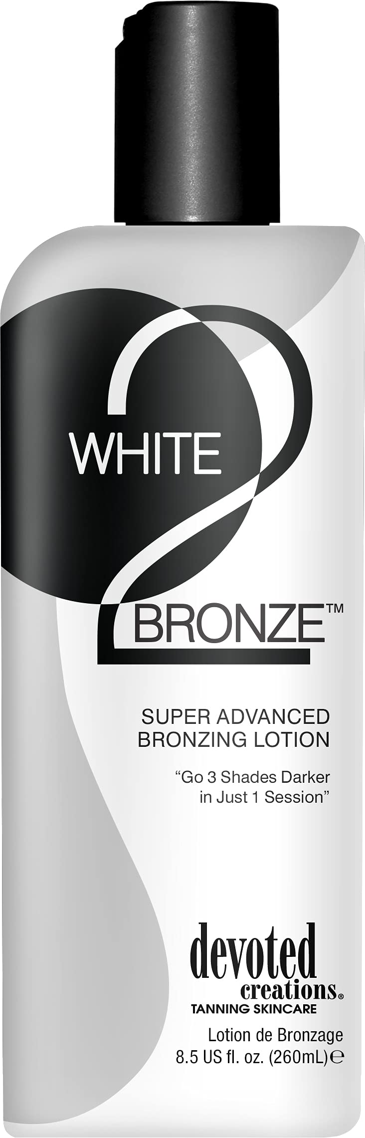 Devoted Creations White 2 Black Supre Advanced Bronzer Tanning Lotion, 8.5 Ounce - BeesActive Australia