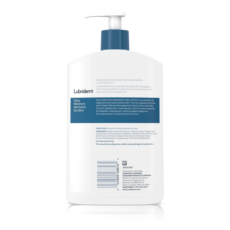 Lubriderm Frag Free Size 16z Lubriderm Fragrance Free Daily Moisture Lotion For Normal To Dry Skin - BeesActive Australia