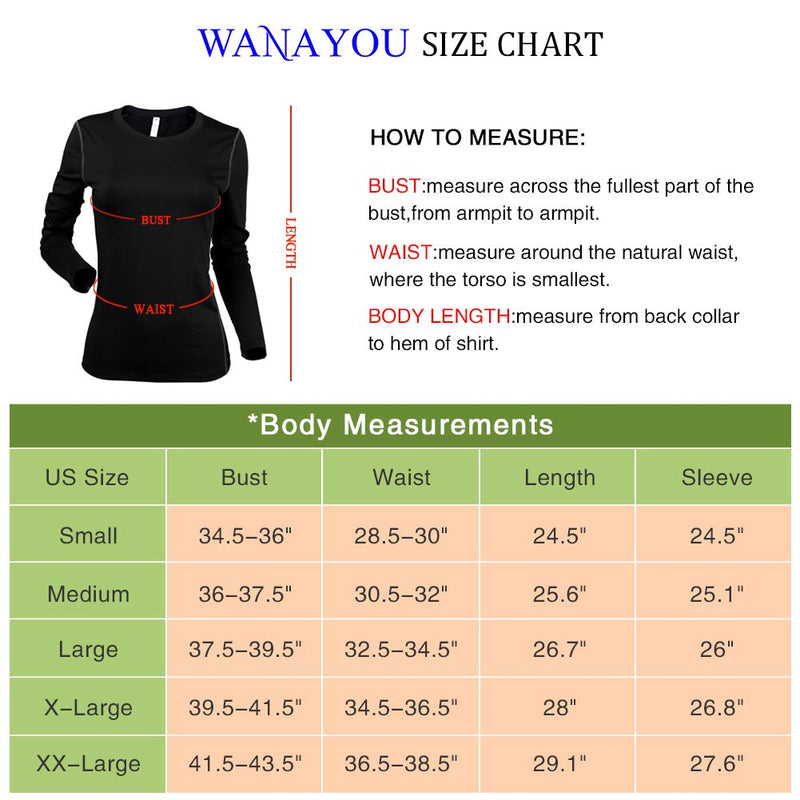 WANAYOU Women's Compression Shirt Dry Fit Long Sleeve Running Athletic T-Shirt Workout Tops Small 3 Pack(black+white+grey) - BeesActive Australia