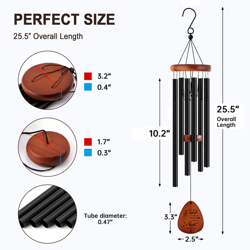 Pet Memorial Wind Chime - Memorial Wind Chimes for Loss of Dog, Sympathy Wind Chimes for Loss of Dog, in Memory of Dog Gifts (25.5 Inch) Hear the wind - BeesActive Australia