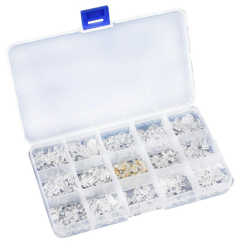 Gasea 150pcs 15 Style Nose Pads Set, Ultra-Soft PVC Anti Slip Nosepads Assortment Kit for Eyeglass Sunglasses - BeesActive Australia