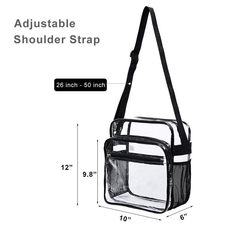 Clear Bag Stadium Approved, Clear Crossbody Messenger Shoulder Bag with Adjustable  Strap for Concert, PGA, NCAA - BeesActive Australia