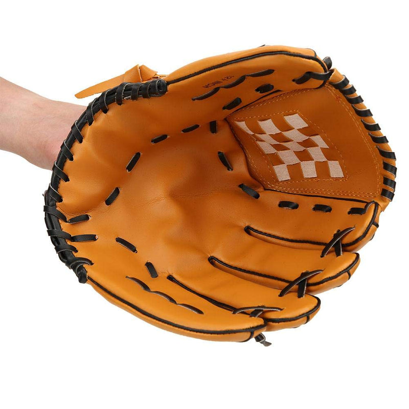 [AUSTRALIA] - Vbest life Thicken Baseball Glove, Adults Children PVC Thicken Baseball Glove Practicing Training Competition Gloves Brown 12.5inch 