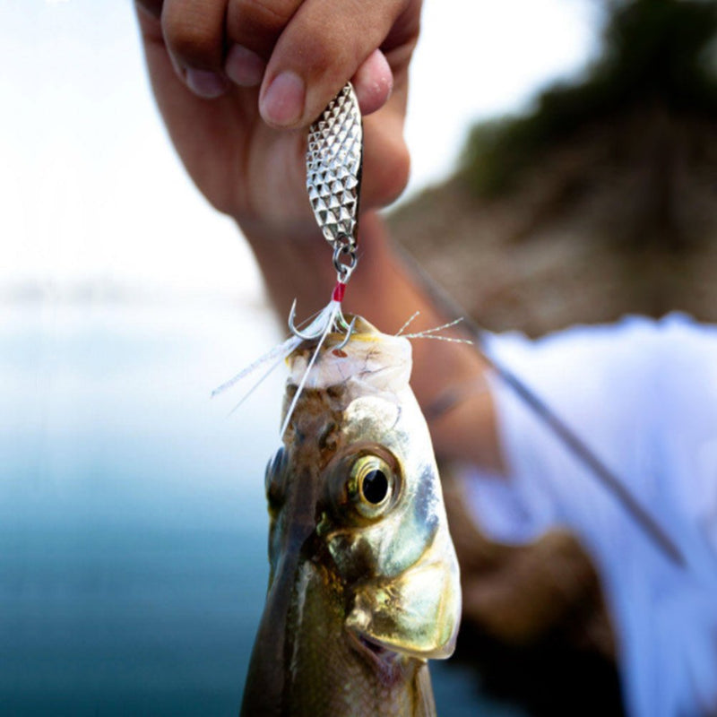 [AUSTRALIA] - Sougayilang Spoons Hard Fishing Lures Treble Hooks Salmon Bass Metal Fishing Lure Baits 1 OZ 1/2 OZ MIX 6pcs 