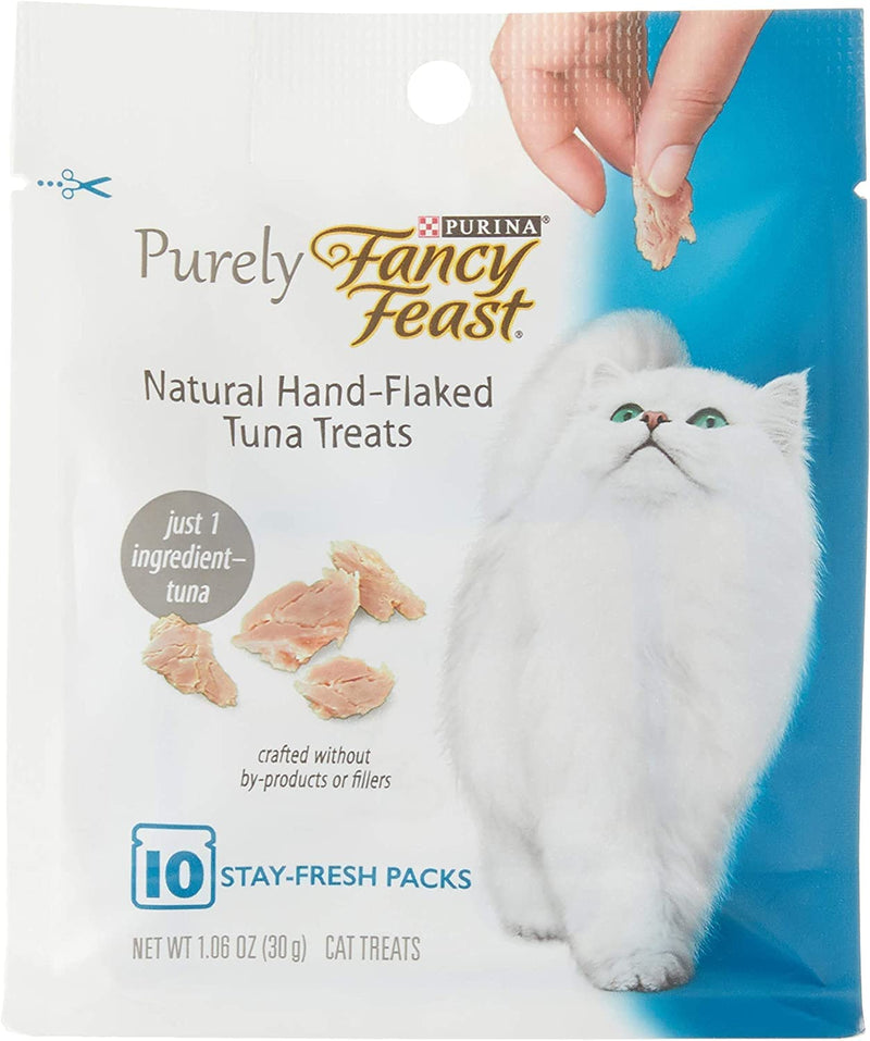 Aurora Pet Cat Treats Bundle Pack (6) Fancy Feast Purely Natural Variety (3 Salmon, 3 Tuna) with (1) Aurora Pet Catnip Toy (Assorted) - BeesActive Australia
