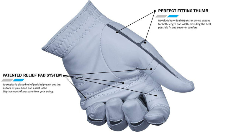 Bionic Gloves – Men’s PerformanceGrip Pro Premium Golf Glove made from Long Lasting, Genuine Cabretta Leather Cadet Small Worn on Left Hand - BeesActive Australia