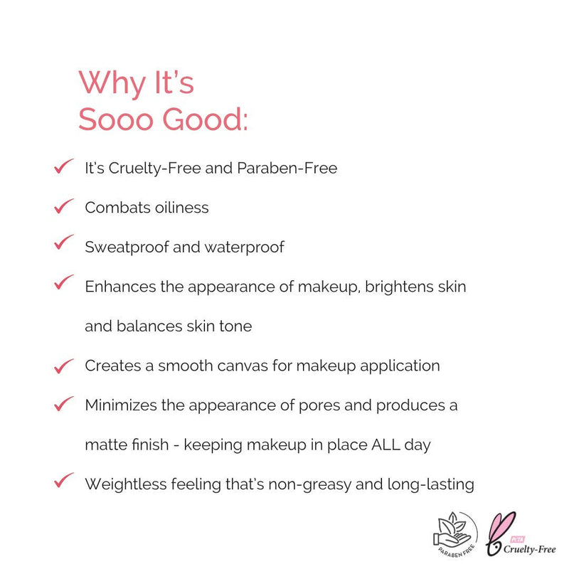 Cruelty-Free Matte Makeup Base Primer for Face: Elizabeth Mott Thank Me Later Face Primer for Oily Skin - Pore Minimizer, Shine Control Make Up Primer to Hide Wrinkles and Fine Lines (30g) Matte Primer - BeesActive Australia