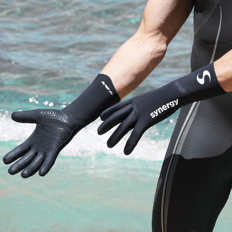 Synergy Neoprene Thermal Swim Gloves Medium Sports - Black - BeesActive Australia