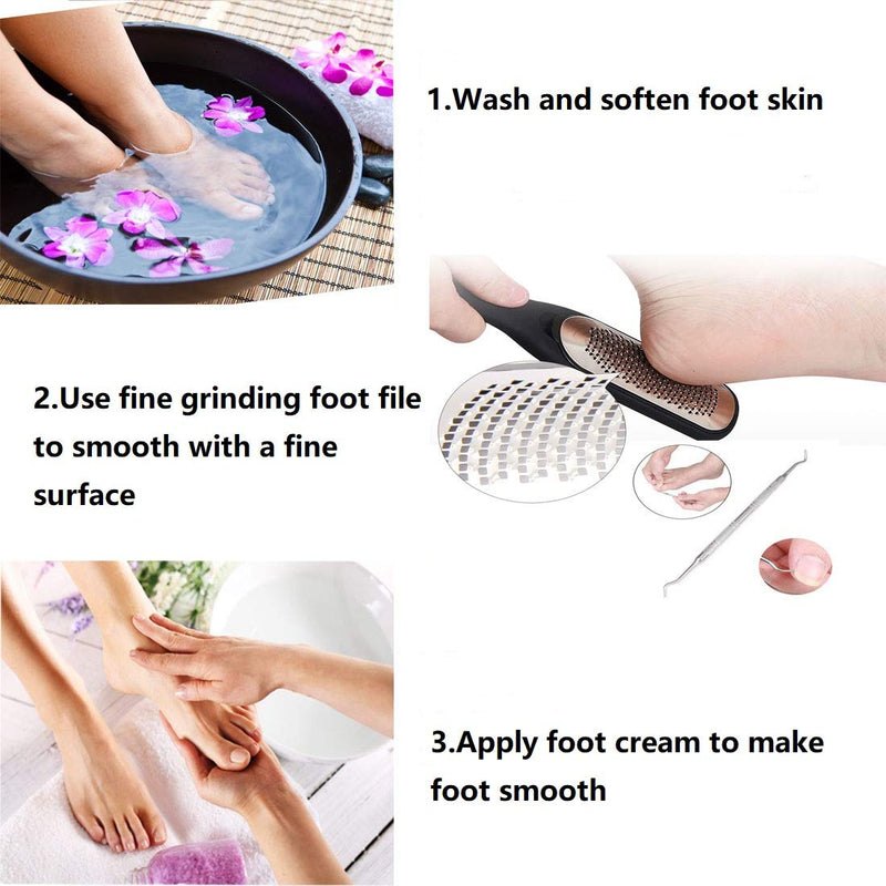 Pedicure Kit 20 in 1 Professional Pedicure Tools Set Foot Care Kit Stainless Steel Foot Rasp Foot Dead Skin Remover Christmas Gifts for Dad Birthday Gifts Mother's Day Gifts for Dad - BeesActive Australia