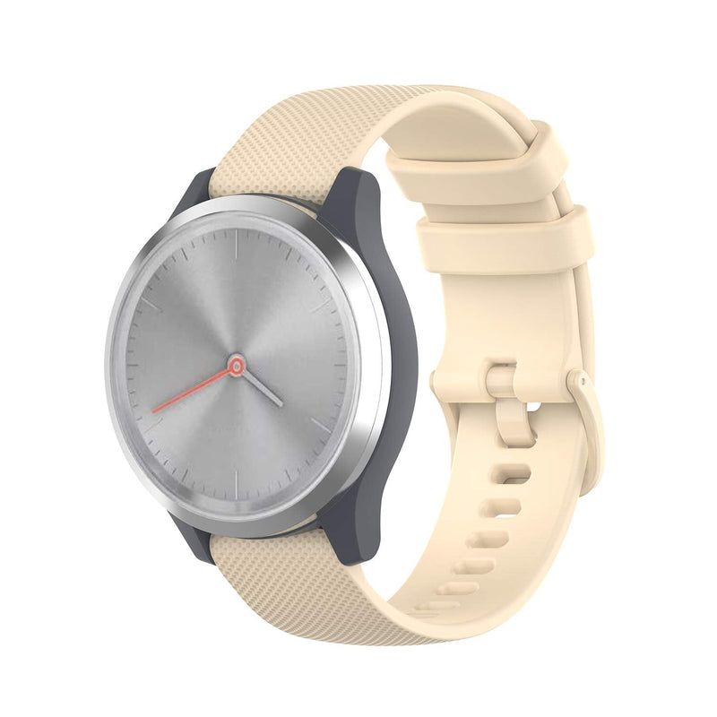 RuenTech Bands Compatible with Garmin Vivoactive 4S / Vivomove 3S Band Silicone Quick Release Straps 18MM Replacement Wristband (Pink/Beige/Teal/Orange/Sangria) Pink/Beige/Teal/Orange/Sangria - BeesActive Australia