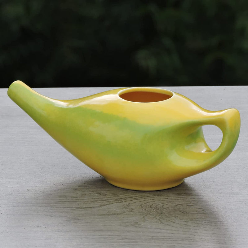 Porcelain Ceramic Neti Pot for Nasal Cleansing | Natural Treatment for Sinus, Infection and Congestion Blue Color - BeesActive Australia