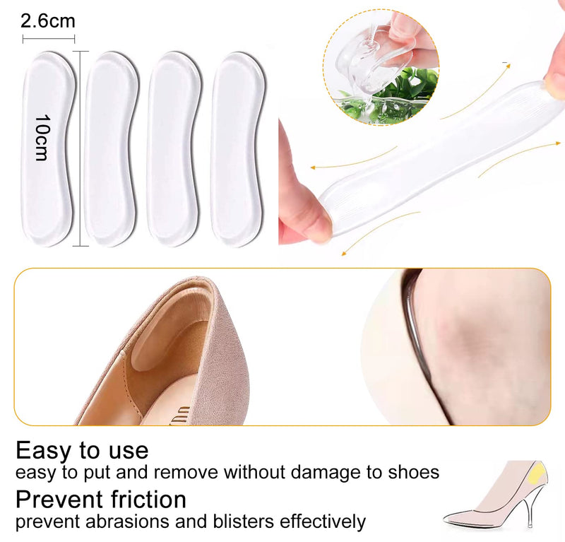 12 Pcs High Heel Pads Heel Cushion Inserts Gel Heel Cushion Inserts for Women Men Foot Care Protector - BeesActive Australia